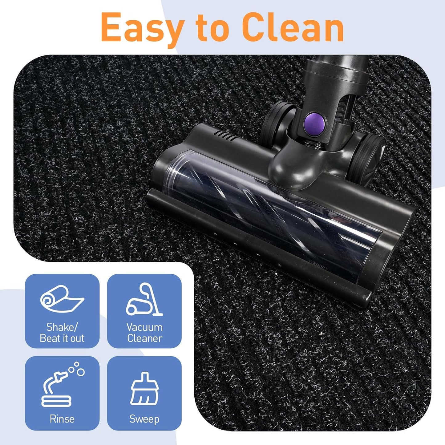 Front Door Mat Indoor Outdoor Entrance, 3ft x 43ft Non Slip Custom Size Outdoor Mat, Commercial Easy Clean Door Mat, Low-Profile Doormat Welcome Floor doormats, Resist Dirt for Front Door Patio Decor