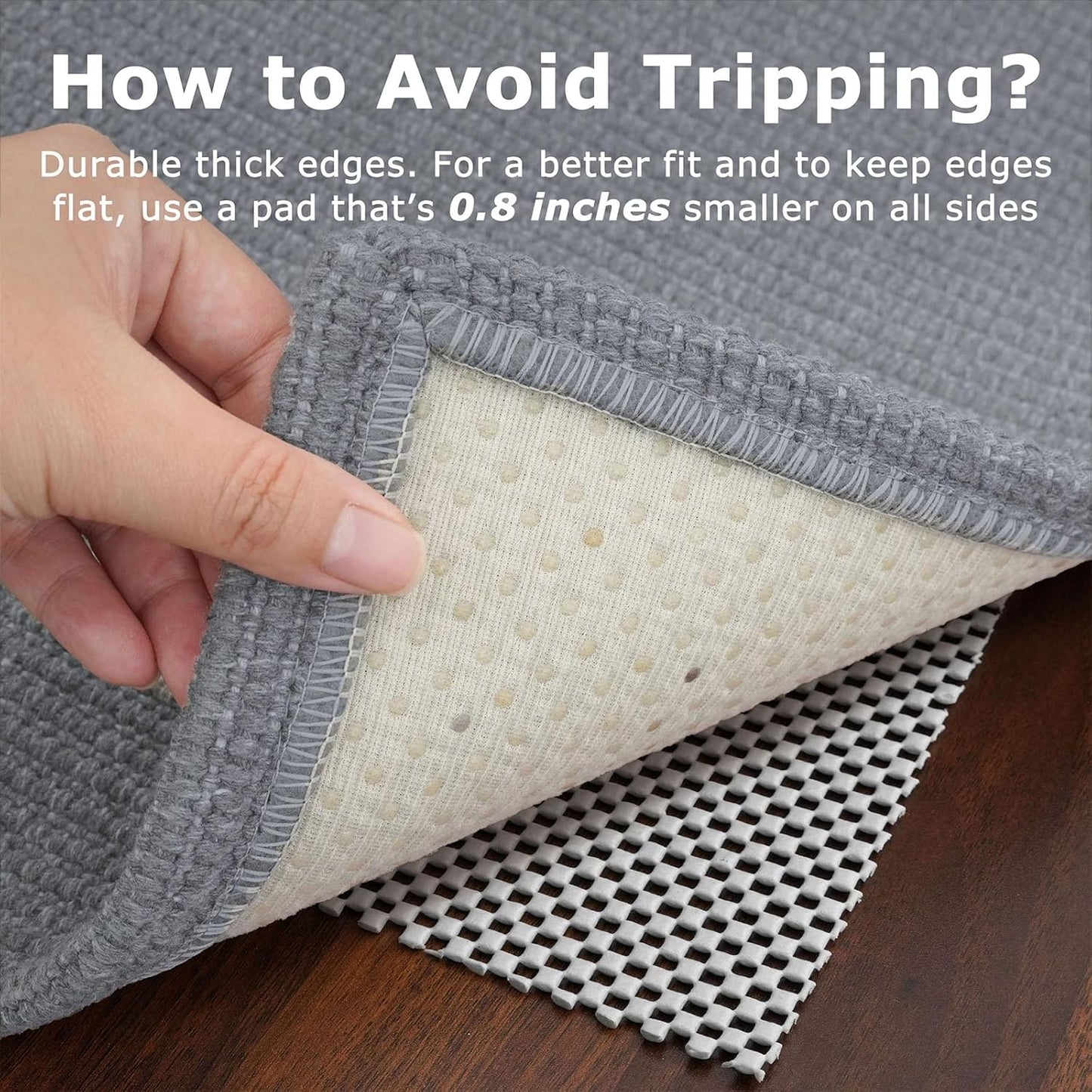 KOZYFLY Washable Runner Rug 3x10 ft Hallway Kitchen Runner Rugs with Rubber Backing Bobo Non Slip Entryway Runner Indoor, Long Carpet Runners for Hall Kitchen Entryway, Grey