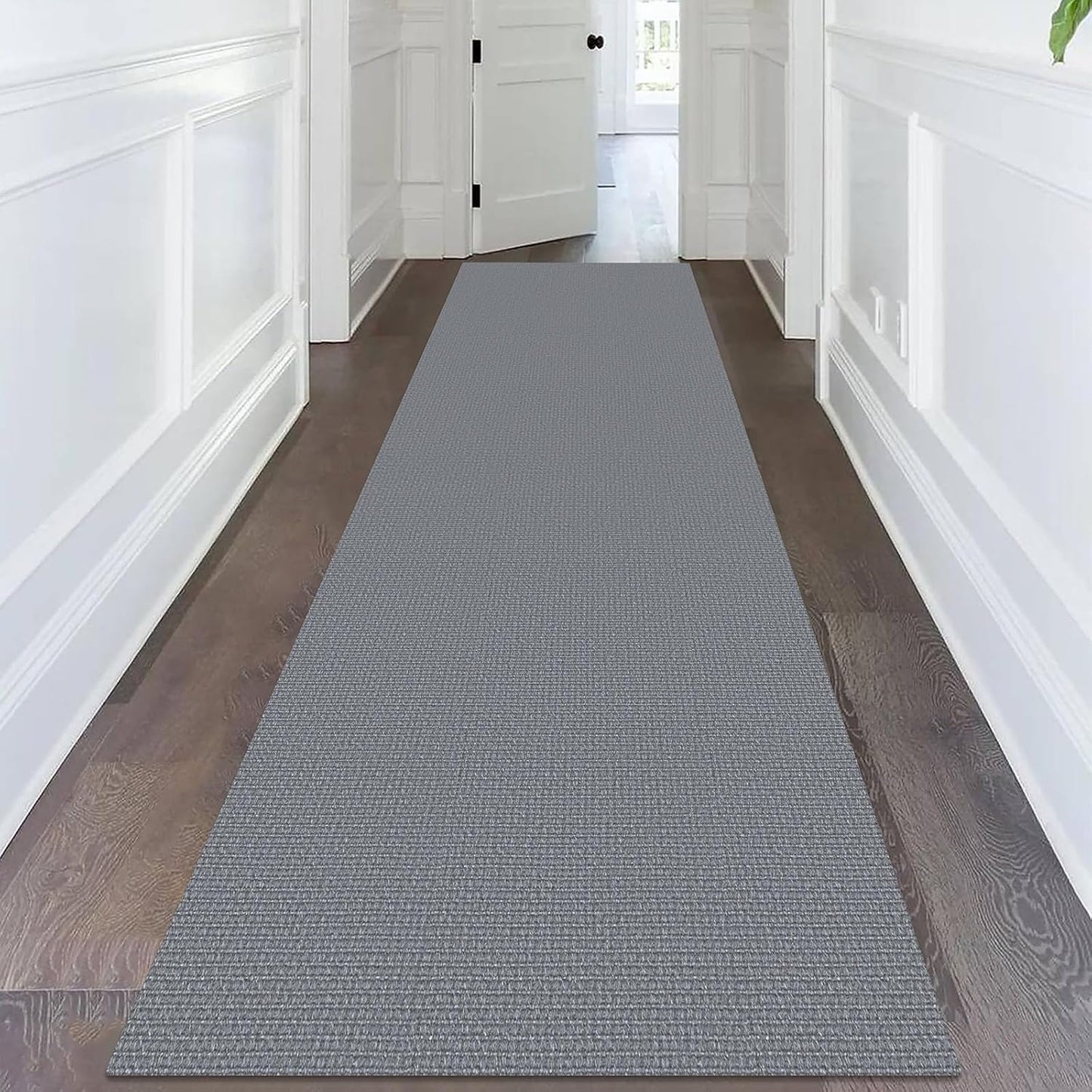 KOZYFLY Washable Runner Rug 3x14 ft Hallway Kitchen Runner Rugs with Rubber Backing Bobo Non Slip Entryway Runner Indoor, Long Carpet Runners for Hall Kitchen Entryway, Grey