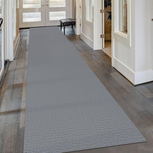 KOZYFLY Washable Runner Rug 3x16 ft Hallway Kitchen Runner Rugs with Rubber Backing Bobo Non Slip Entryway Runner Indoor, Long Carpet Runners for Hall Kitchen Entryway, Grey