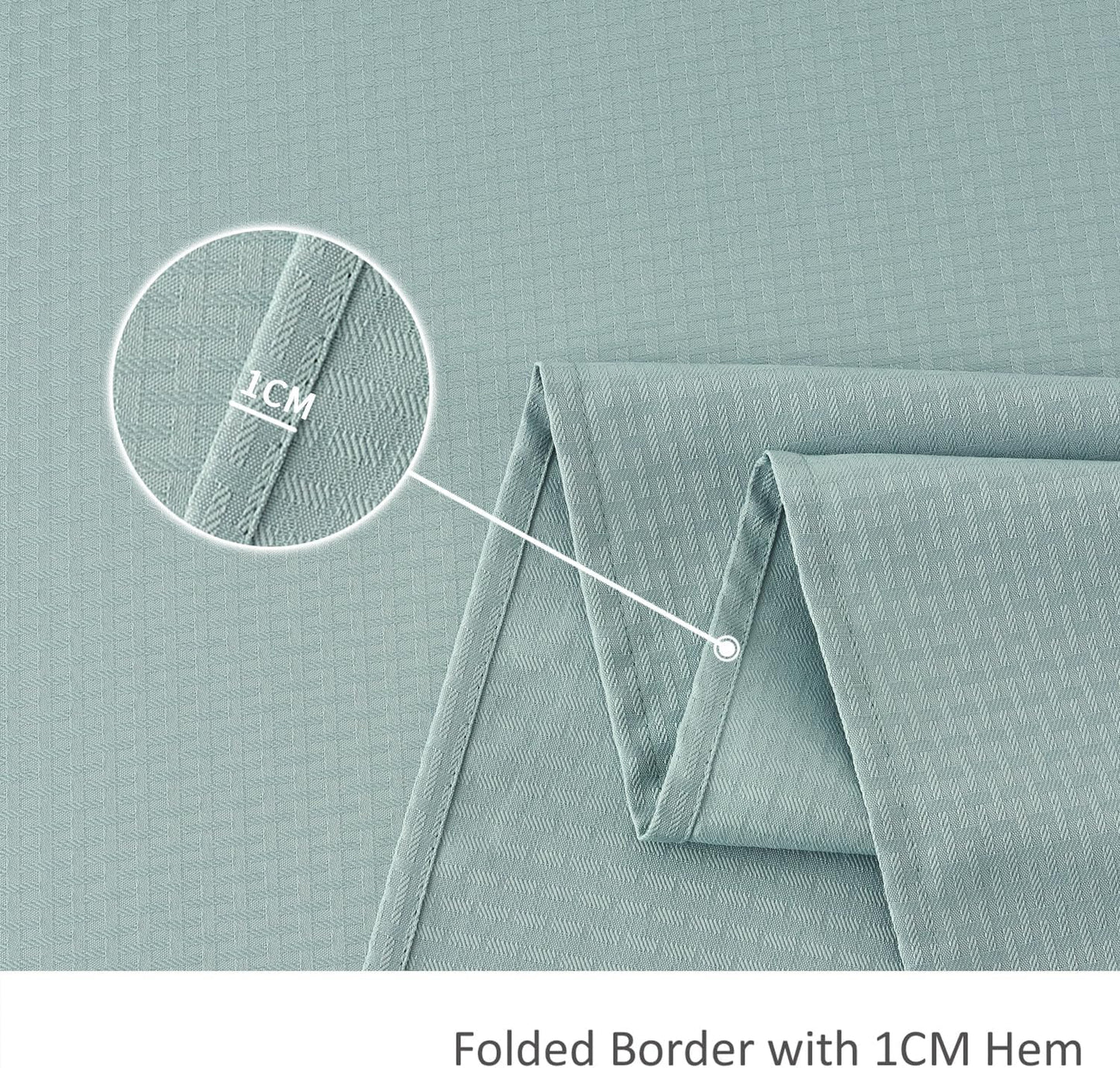 maxmill Tablecloth Weaved Texture Stain Resistant Waterproof, Wrinkle Resistant Washable Table Cloth, Fabric Table Cover for Dining Room, Indoor Outdoor Use, Rectangle 70 x 120 Inch, Dusty Blue