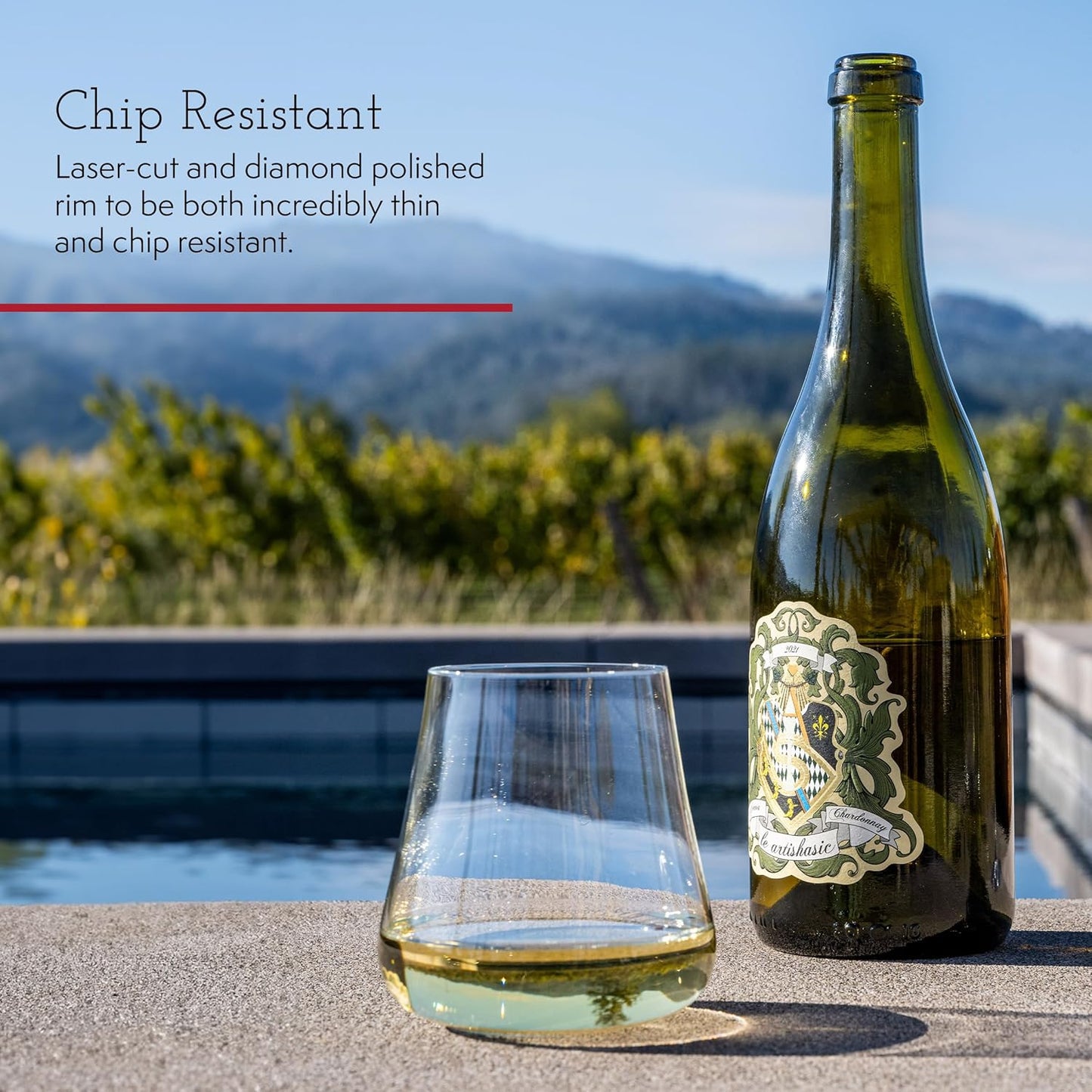 Gabriel-Glas Stemless Crystal Wine Glasses, Set of 6 - Premium, Universal Drinking Glass for Wine, Beer, Whiskey, and Cocktails - Dishwasher Safe, Lead-Free, 470 ml