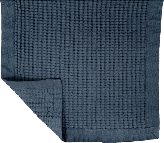 GILDEN TREE Bathroom Mat Absorbent Cotton Quick Dry for Shower, Bath & Bathtub Washable Thin, Modern Style (Midnight Blue)