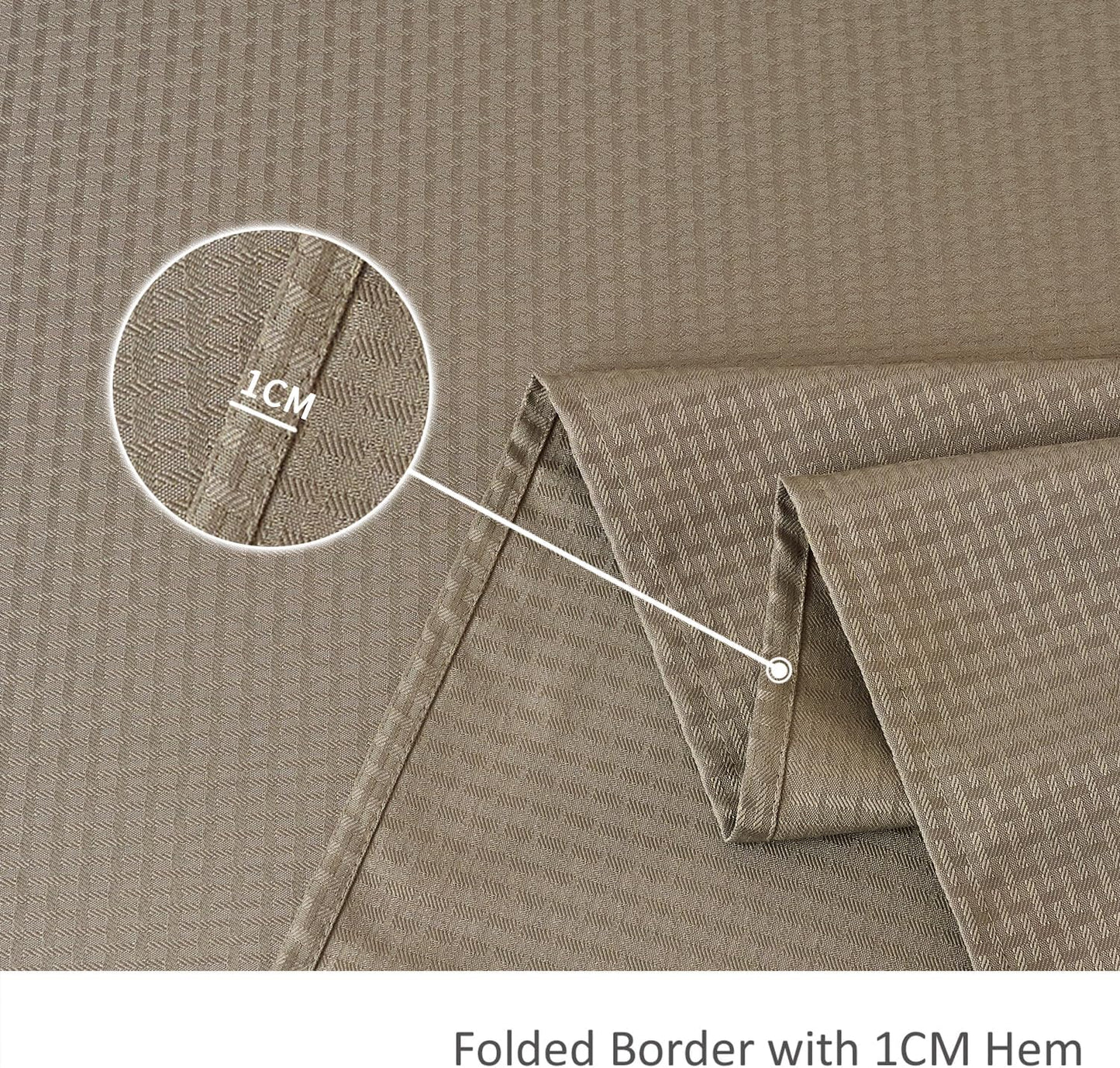 maxmill Tablecloth Weaved Texture Stain Resistant Waterproof, Wrinkle Resistant Washable Table Cloth, Fabric Table Cover for Dining Room, Indoor Outdoor Use, Rectangle 70 x 120 Inch, Brown