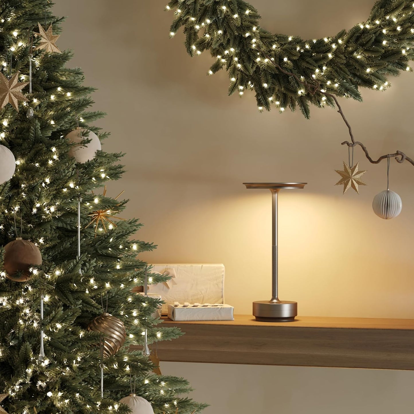 LED CordlessTable Lamp,Rechargeable USB-C Battery Operated Table Lights IP54 Waterproof 3 Levels Brightness Light with Memory Function,Cordless Light for,Dining Room, Cafe,Bars(2P Coffee)