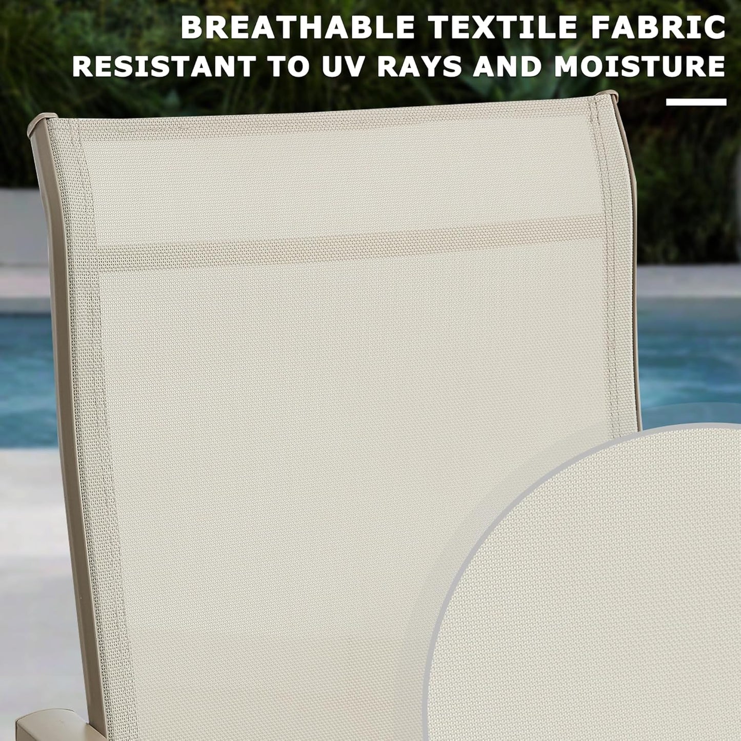 5 Piece Outdoor Dining Set, Patio Table and Chairs Set of 4, 42" Honey Oak Round Patio Table with 4 Honey Oak Outdoor Patio Chairs for Lawn, Garden, Porch