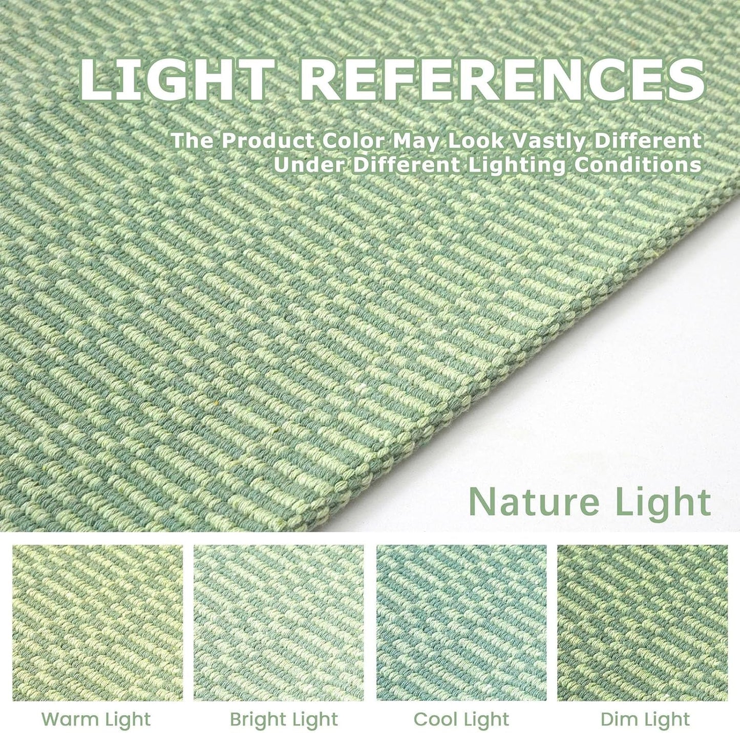 KOZYFLY Washable Runner Rug 2x8 Ft Runners for Hallway Rubber Backed Kitchen Runner Rugs Braided Cotton Entryway Runner Indoor, Carpet Runners for Hallway Entryway Bedroom, Sage Green