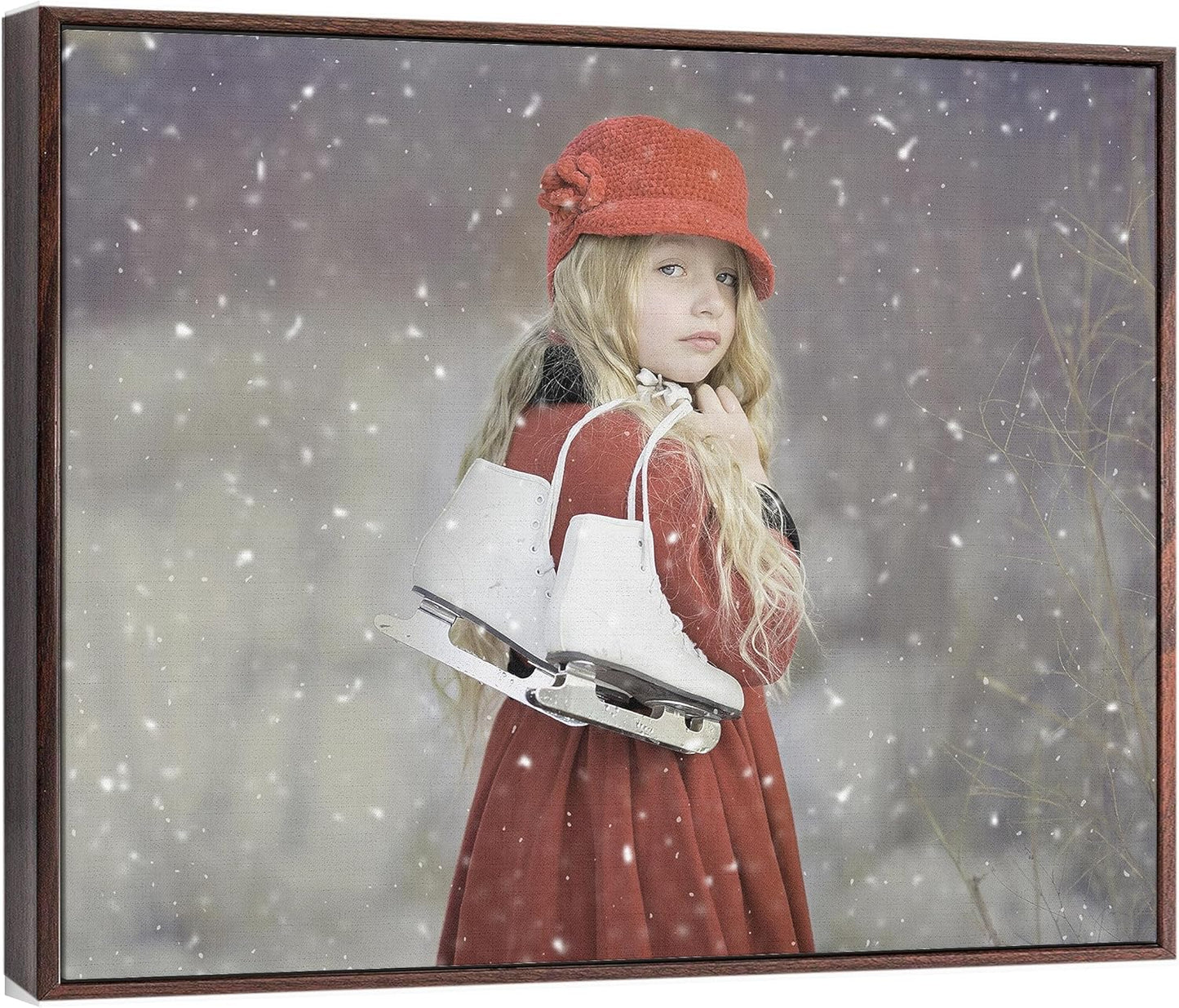 Personalized Custom Canvas Prints: Photo On Canvas (Dark Brown, 16x20) Transform Your Photos into Stunning Framed Wall Art Digitally Printed Photo To Canvas Ideal for Home Decor, Gifts Keepsakes.