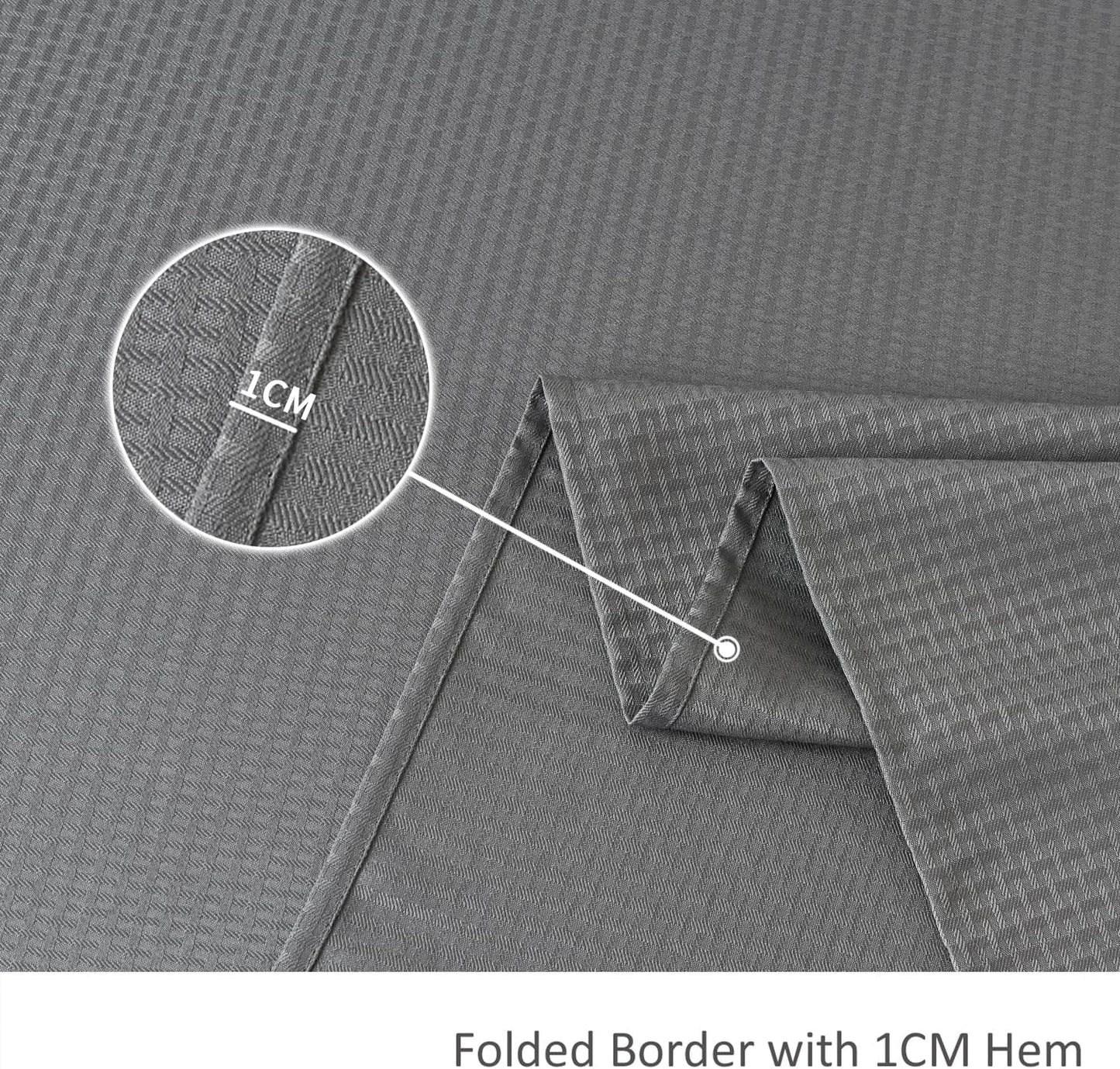 maxmill Square Jacquard Tablecloth Waterproof Spillproof Wrinkle Resistant Soft Weaved Design Table Cloth for Dinner and Party Fabric Cover, Indoor and Outdoor Use, 60 x 60 Inch, Charcoal Gray