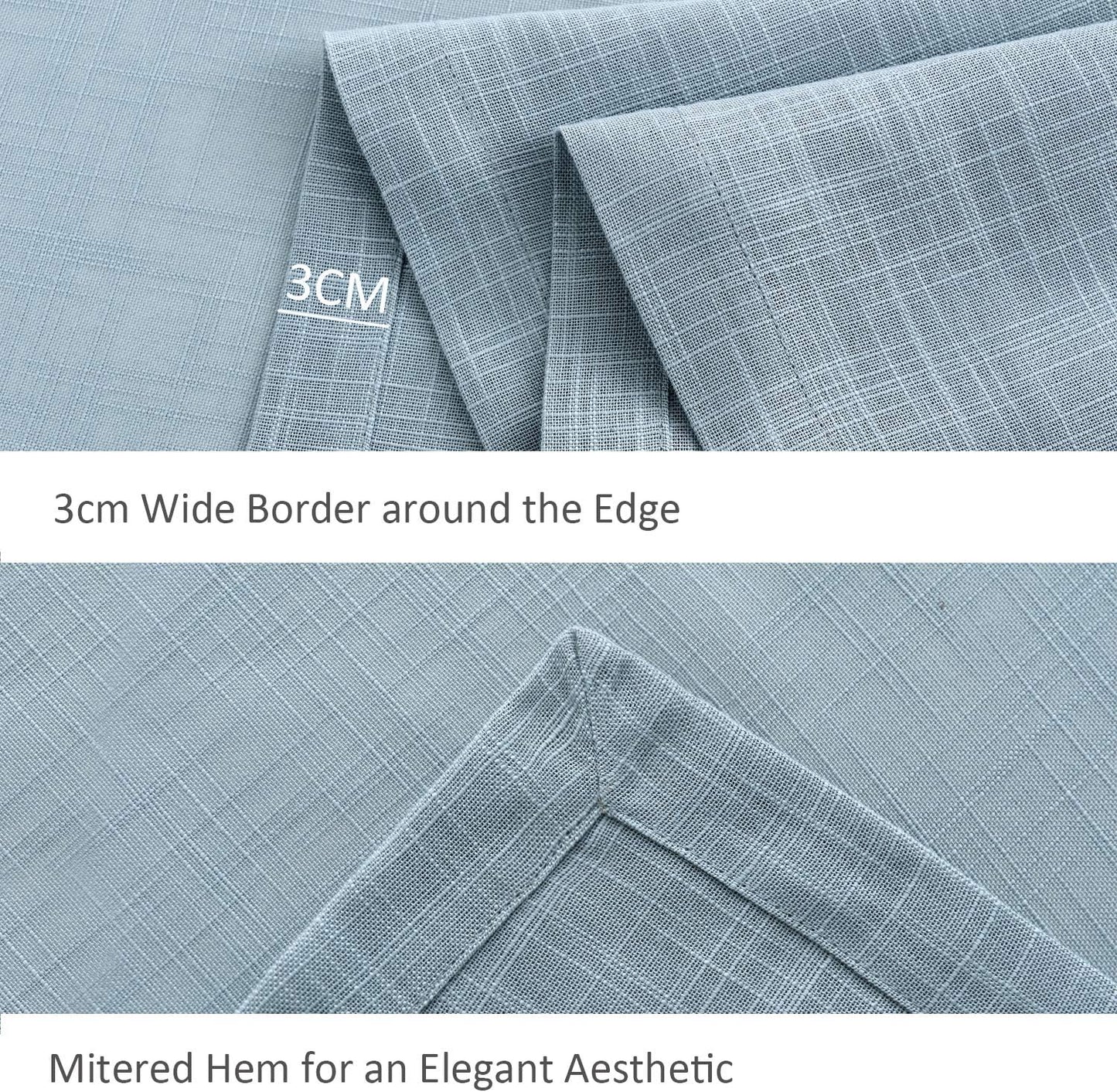 maxmill Lux Faux Linen Tablecloth with Slubby Yarn Textured Weaves Wrinkle Free Anti-Shrink Soft Table Cloth for Kitchen Dining Tabletop for Outdoor and Indoor Use Rectangle 60 x 104 Inch Slate Blue