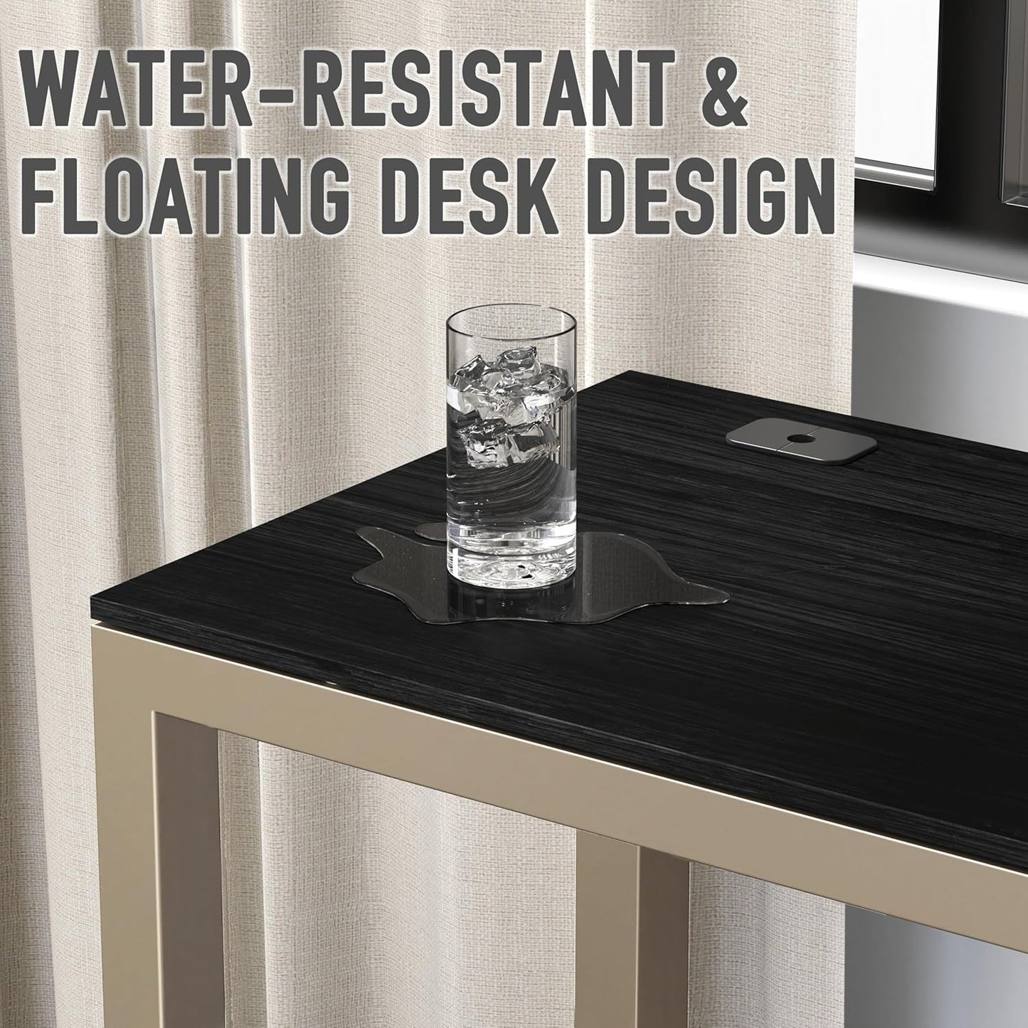 SHW 55-Inch Commercial-Grade Office Computer Desk, Espresso