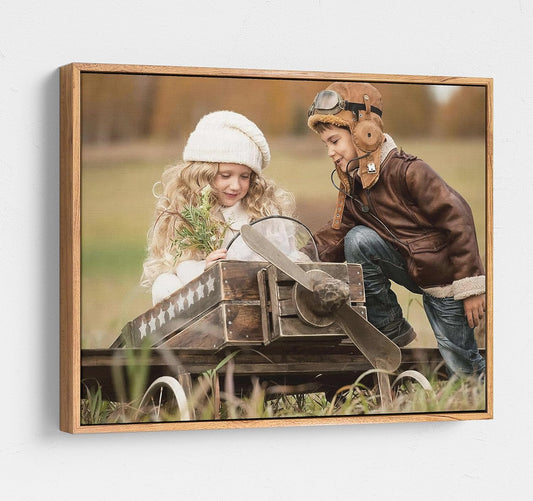 Personalized Custom Canvas Prints: Photo On Canvas (Light Brown, 16x20) Transform Your Photos into Stunning Framed Wall Art Digitally Printed Photo To Canvas Ideal for Home Decor, Gifts Keepsakes.