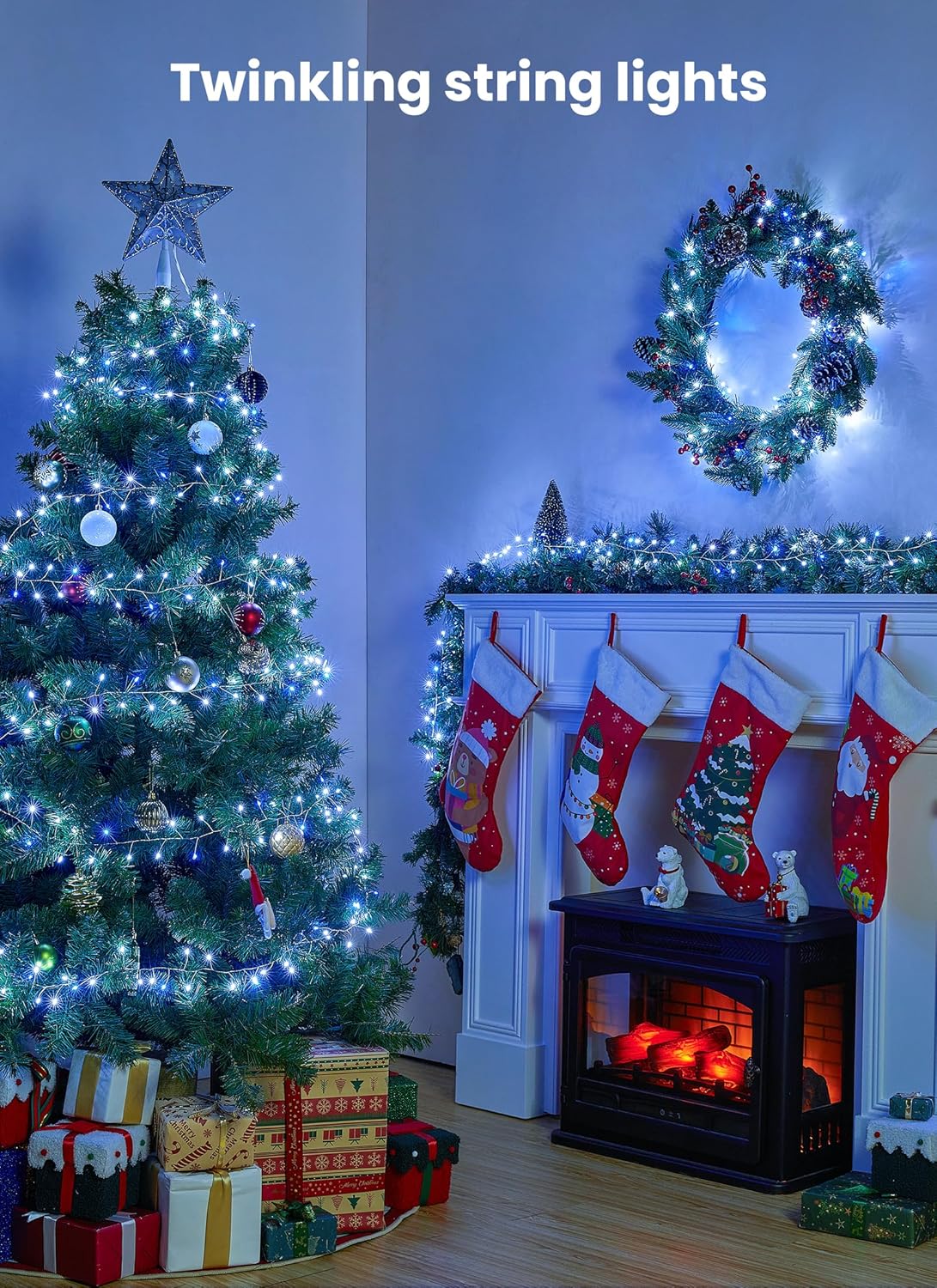 Indoor String Lights 6 Pack 10 Ft 120 LEDs Fairy Lights Battery Operated with Timer for Christmas Decorations DIY Crafts Wedding Table Centerpieces Party Bedroom