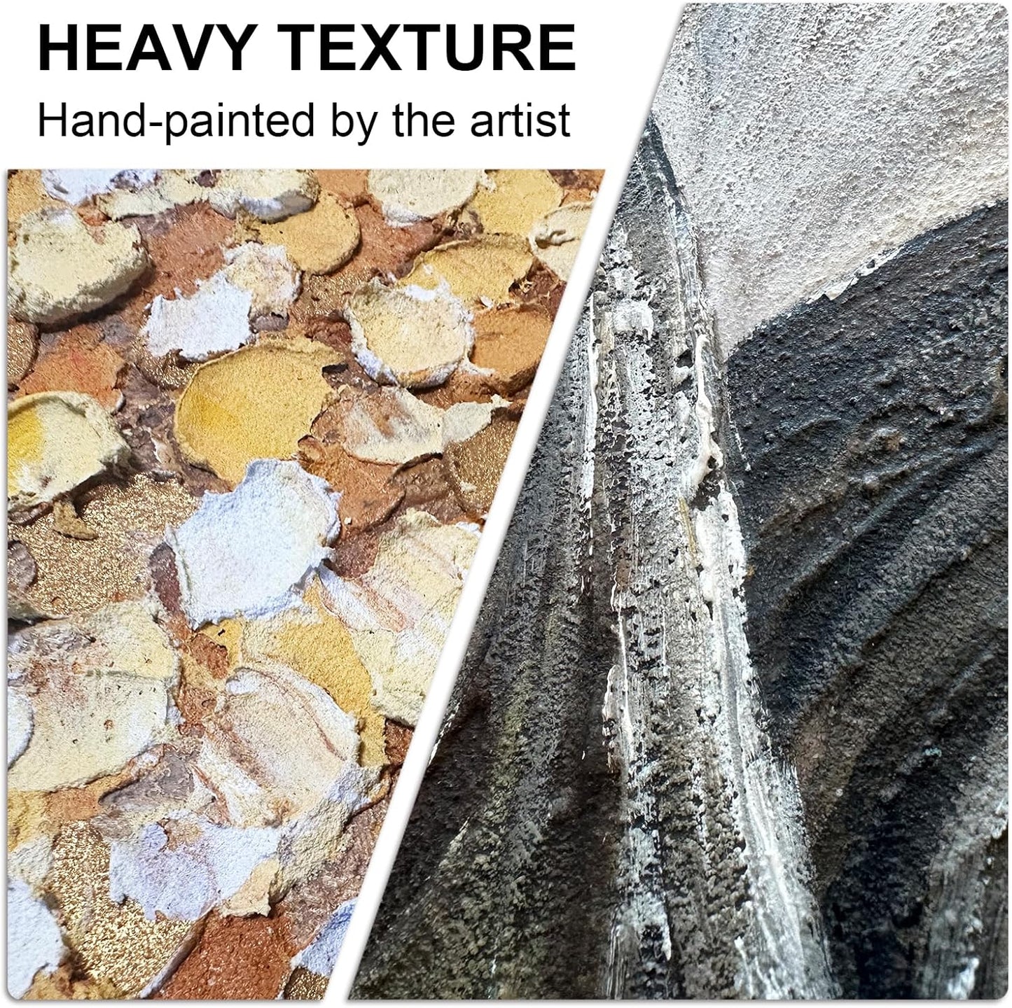 Gold Tree of Life Canvas Wall Art, Modern Abstract Textured Painting, Large Framed Panoramic Landscape Artwork for Living Room, Bedroom, Office, Home Decor 40"x20"