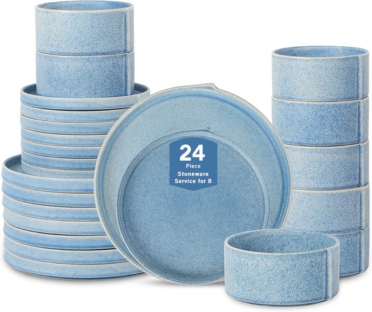 Stone Lain Bao 24-Piece Dinnerware Set Stoneware, Blue