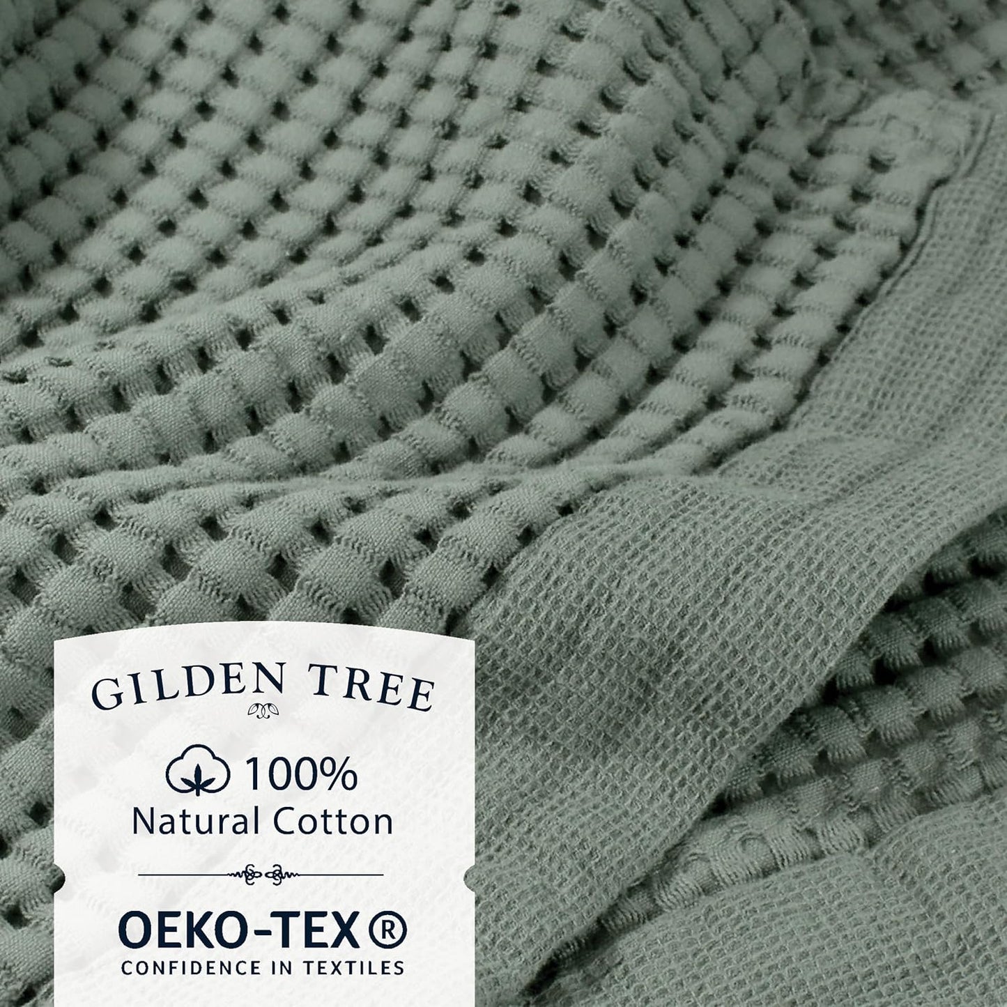 GILDEN TREE Waffle Bath Sheet Quick Dry Towel, Thin Luxury Bath Towels, Bath Sheets 40x80 Large Bath Towels, Modern Style (Sage Grey)