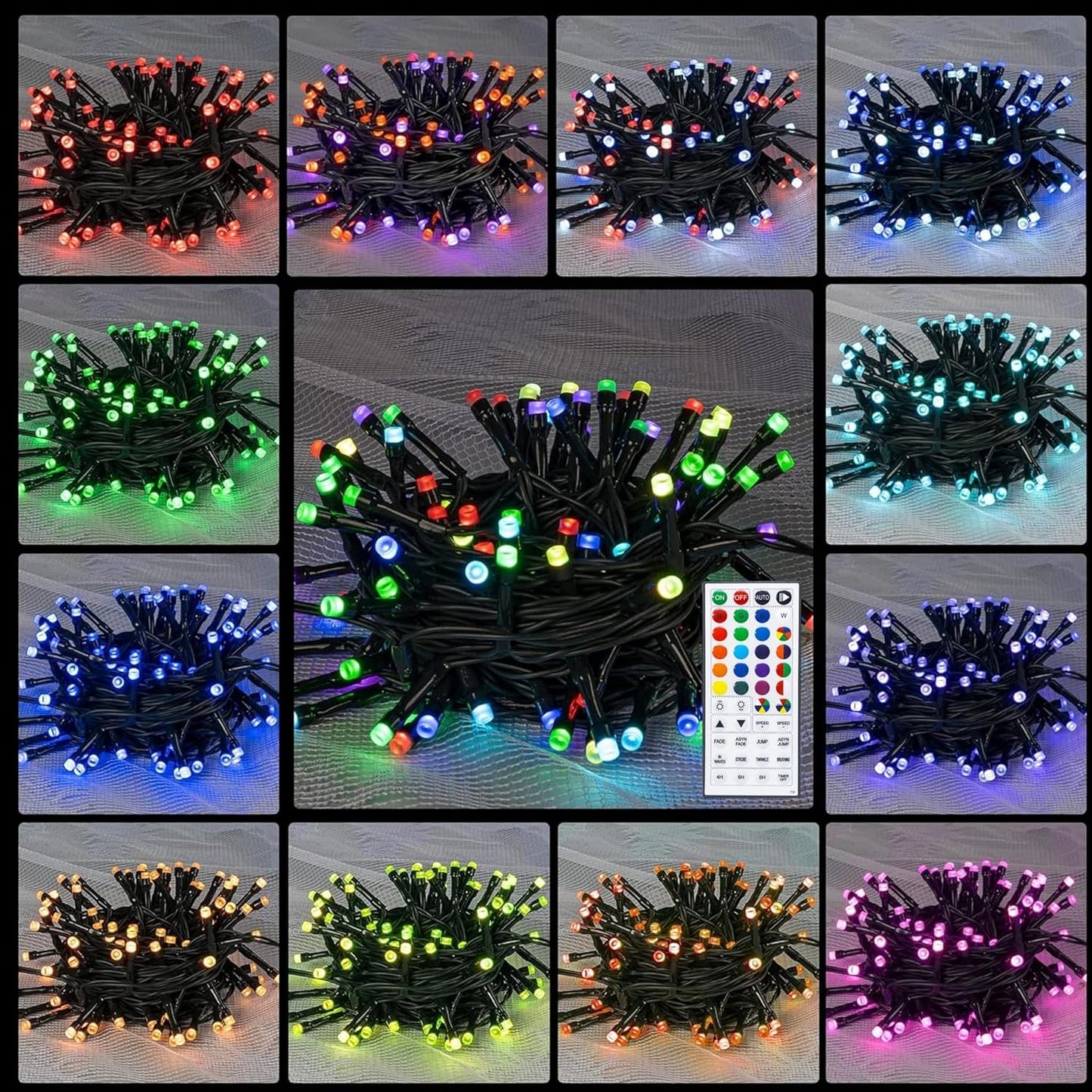 TW SHINE Color Changing Halloween Lights, 66 FT 200 LED RGB Christmas Lights Outdoor with Remote Waterproof for Indoor Xmas Tree Party Wedding Decorations