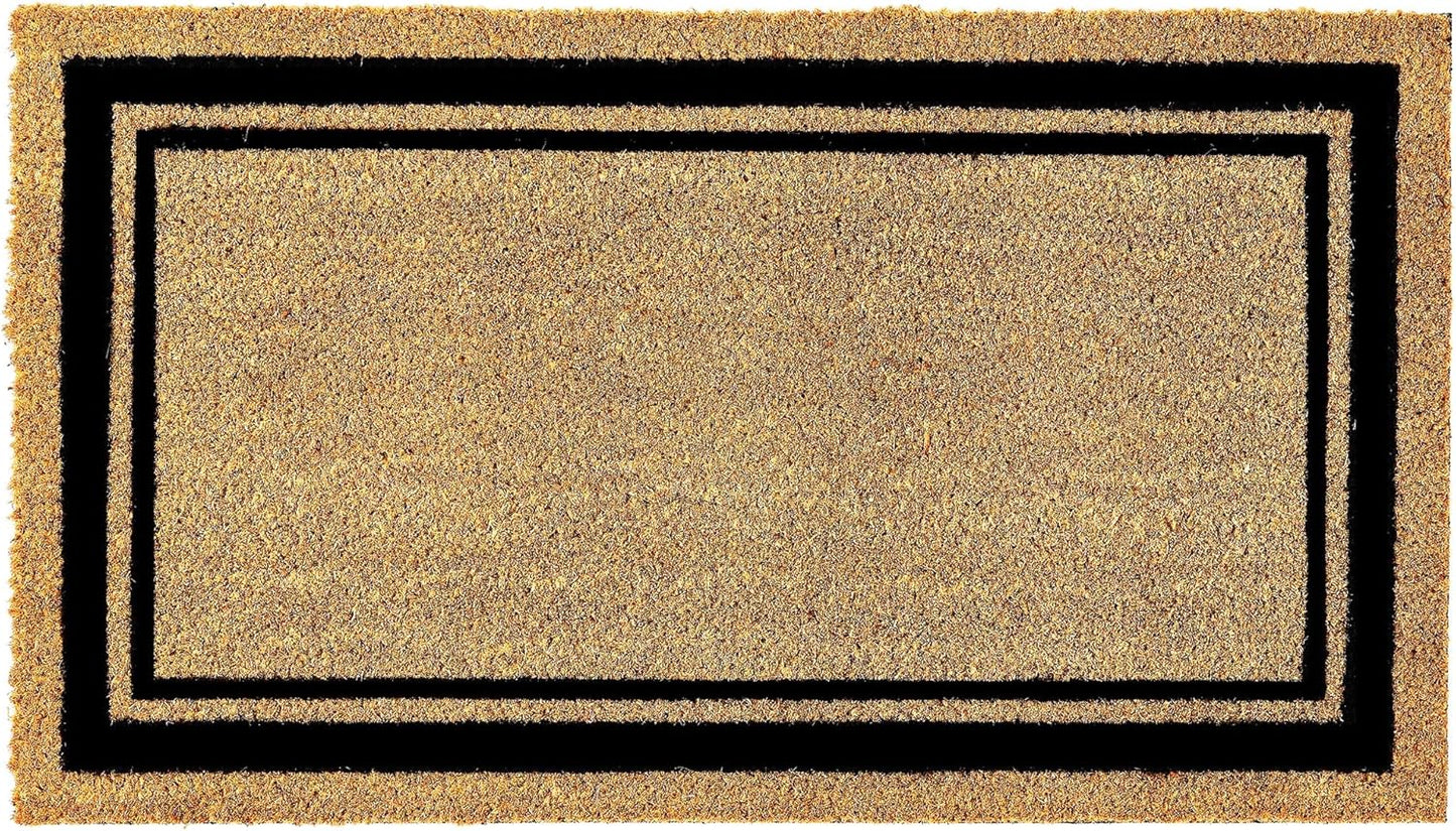 KANKUN Coco Coir Door Mat with Heavy Duty Backing, Welcome Doormat (17" x 30"), Doormat Entrance (Welcome Box)